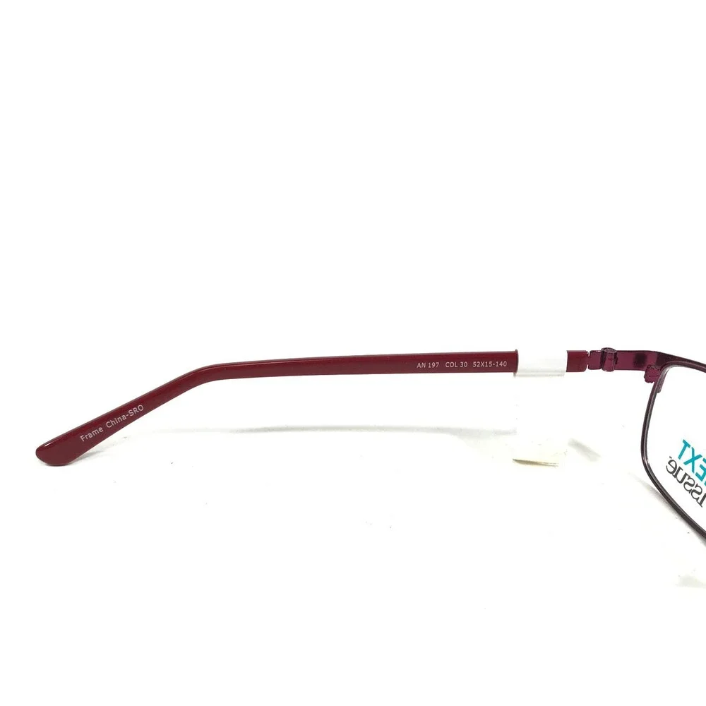 Next Issue AN 197 COL 30 Eyeglasses Frames Red Square Half Rim 52-15-140